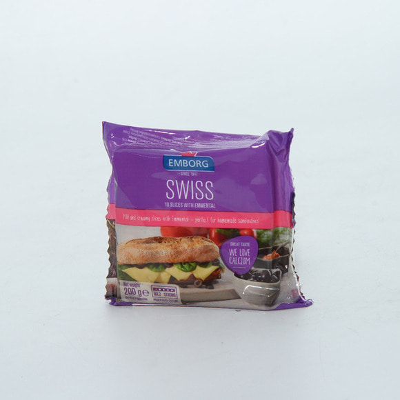 엠보그 냉장 스위스 에멘탈 치즈 슬라이스 200g