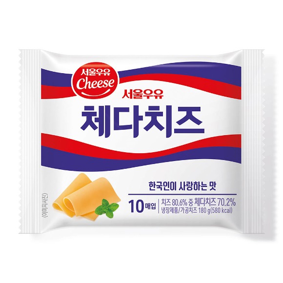 서울우유 냉장 체다치즈 10매 180g